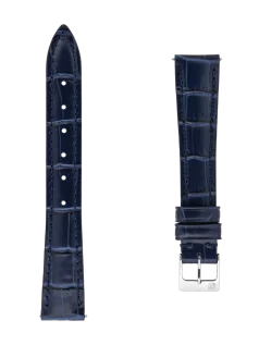 Straps Blau Kalbsleder Mit Krokoprägung 15x12 FCS-DBLUE15X12 Shiny SS