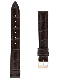 Straps Braun Kalbsleder Mit Krokoprägung 14x12 FCS-DBR14X12-RGP